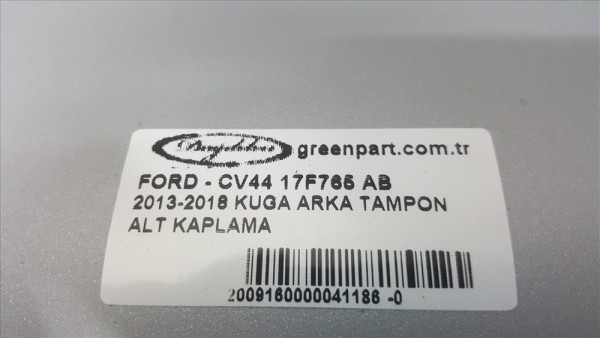 2013-2018 KUGA ARKA TAMPON ALT KAPLAMA