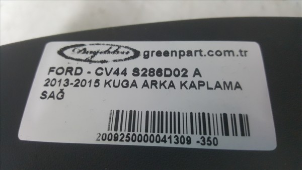 2013-2015 KUGA ARKA ÇAMURLUK KAPLAMA SAĞ