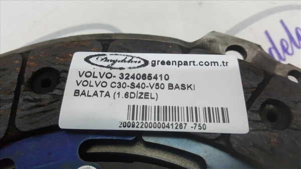 VOLVO C30-S40-V50 BASKI BALATA (1.6DİZEL)