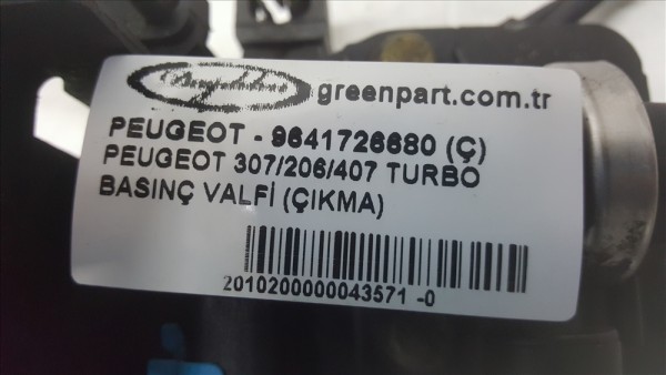 PEUGEOT 307/206/407 TURBO BASINÇ VALFİ (ÇIKMA)