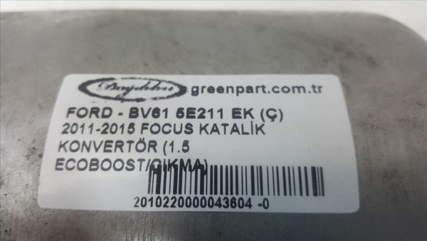 2011-2015 FOCUS KATALİK KONVERTÖR (1.5 ECOBOOST/ÇIKMA)