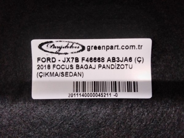 2018 FOCUS BAGAJ PANDİZOTU (ÇIKMA/SEDAN)