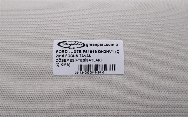 2018 FOCUS TAVAN DÖŞEMESİ+TESİSATLARI (ÇIKMA)