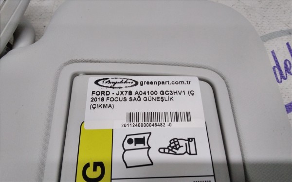 2018 FOCUS SAĞ GÜNEŞLİK (ÇIKMA)