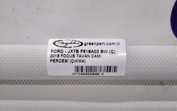 2018 FOCUS TAVAN CAMI PERDESİ ARKA (ÇIKMA)