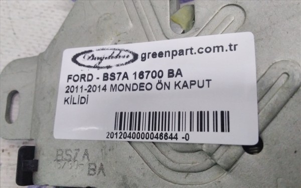 2011-2014 MONDEO ÖN KAPUT KİLİDİ