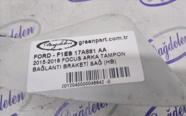 2015-2018 FOCUS ARKA TAMPON BAĞLANTI BRAKETİ SAĞ (HB)