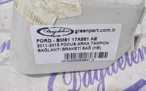 2011-2015 FOCUS ARKA TAMPON BAĞLANTI BRAKETİ SAĞ (HB)