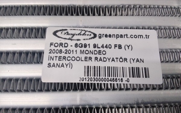 2008-2011 MONDEO İNTERCOOLER RADYATÖR (YAN SANAYİ)