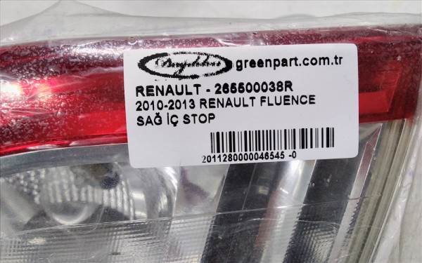 2010-2013 RENAULT FLUENCE SAĞ İÇ STOP