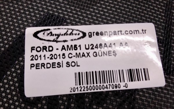 2011-2015 GRAND C-MAX GÜNEŞ PERDESİ SOL