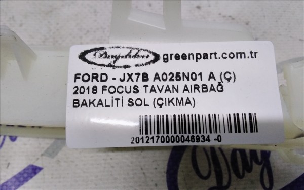 2018 FOCUS TAVAN AIRBAĞ BAKALİTİ SOL (ÇIKMA)