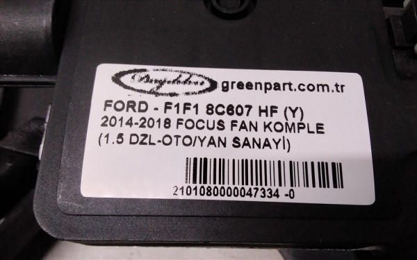 2014-2018 FOCUS FAN  (1.5 DZL-OTO/YAN SAN)