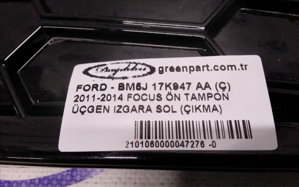 2011-2014 FOCUS ÖN TAMPON ÜÇGEN IZGARA SOL (ÇIKMA)