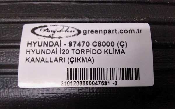 HYUNDAİ İ20 TORPİDO KLİMA KANALLARI (ÇIKMA)