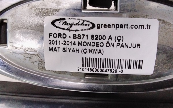 2011-2014 MONDEO ÖN PANJUR MAT SİYAH (ÇIKMA)