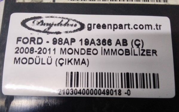 2008-2011 MONDEO İMMOBİLİZER MODÜLÜ (ÇIKMA)