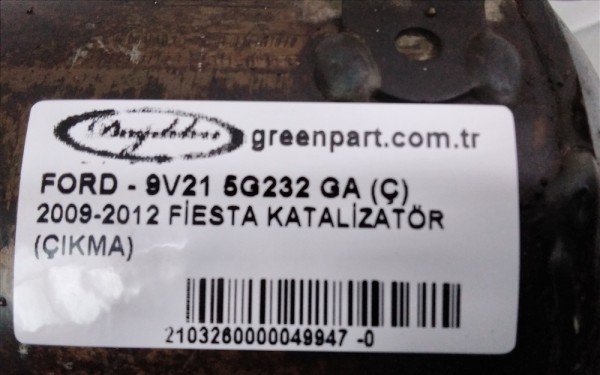 2009-2017 Ford Fiesta Katalizör - 9V21 5G232 GA