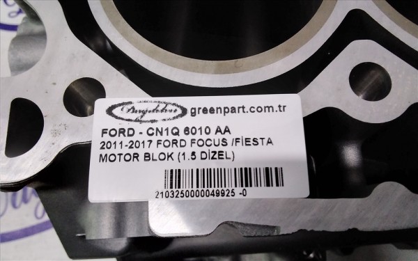 2011-2017 FORD FOCUS /FİESTA MOTOR BLOK (1.5 DİZEL)