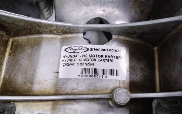 HYUNDAI i10 MOTOR KARTERİ (ÇIKMA/1.0 BENZİN)