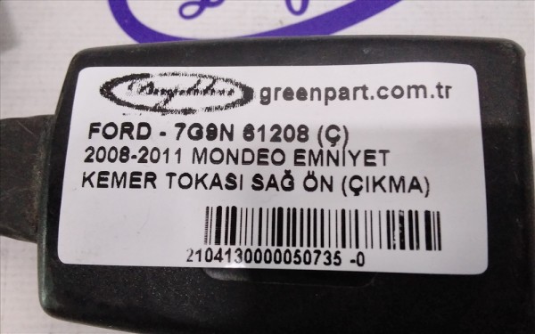 2008-2011 MONDEO EMNİYET KEMER TOKASI SAĞ ÖN (ÇIKMA)