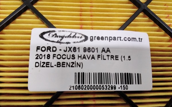 2018 FOCUS HAVA FİLTRE (1.5 DİZEL-BENZİN)