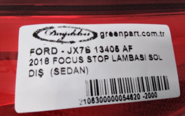 2018 FOCUS STOP LAMBASI SOL DIŞ (SEDAN)