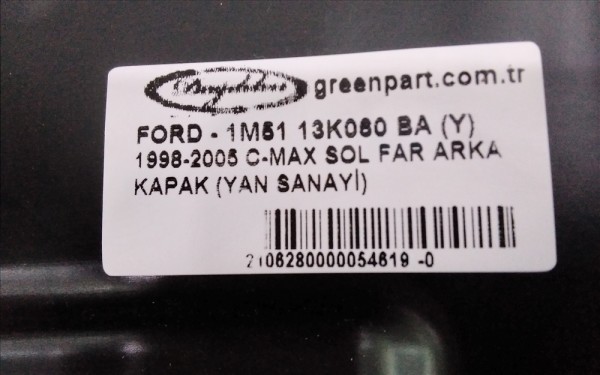 2004-2007 C-MAX SOL FAR ARKA KAPAK (YAN SANAYİ)