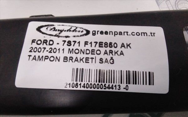 2007-2011 MONDEO ARKA TAMPON BRAKETİ SAĞ 