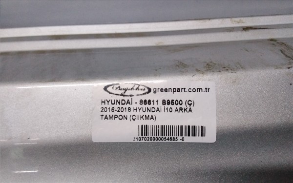 2016-2018 HYUNDAİ İ10 ARKA TAMPON (ÇIIKMA)