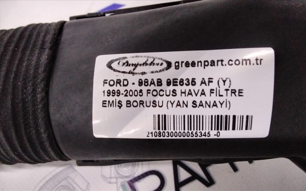 1999-2005 FOCUS HAVA FİLTRE EMİŞ BORUSU (YAN SANAYİ)