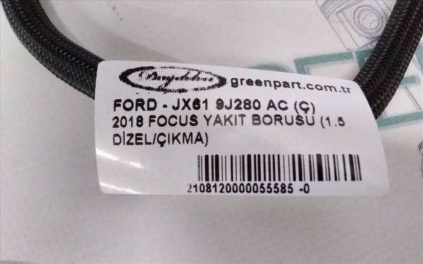 2018 FOCUS YAKIT BORUSU (1.5 DİZEL/ÇIKMA)