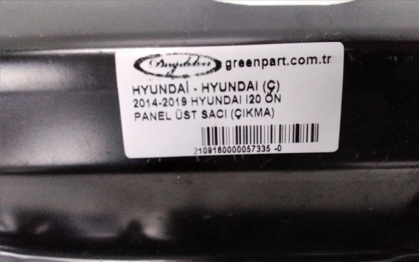 2014-2019 HYUNDAI i20 ÖN PANEL ÜST SACI (ÇIKMA)