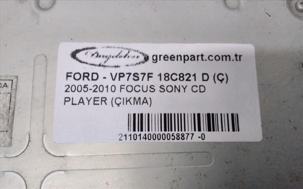 2005-2010 FOCUS SONY CD PLAYER (ÇIKMA)