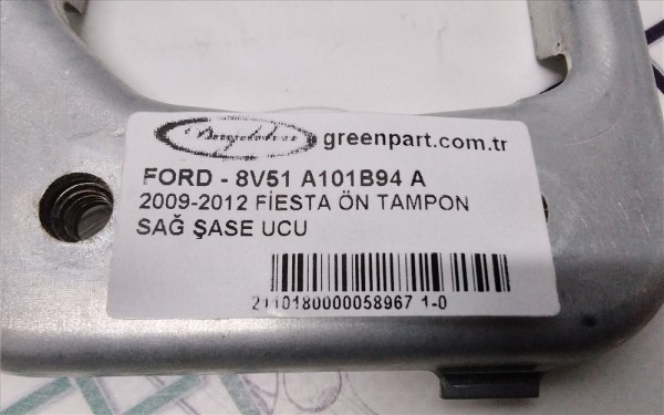 2009-2012 FİESTA ÖN TAMPON  SAĞ ŞASE UCU