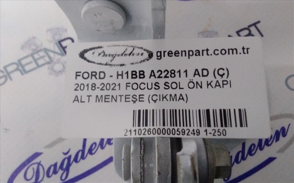2018-2021 FOCUS SOL ÖN KAPI ALT MENTEŞE (ÇIKMA)