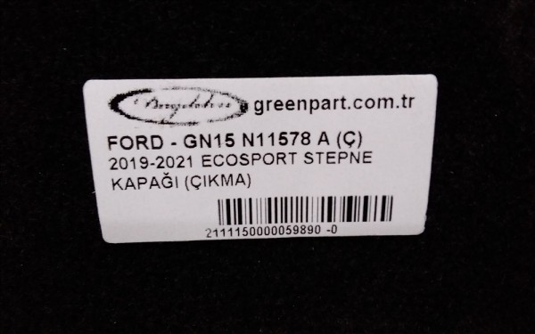 2019-2021 ECOSPORT STEPNE KAPAĞI (ÇIKMA)