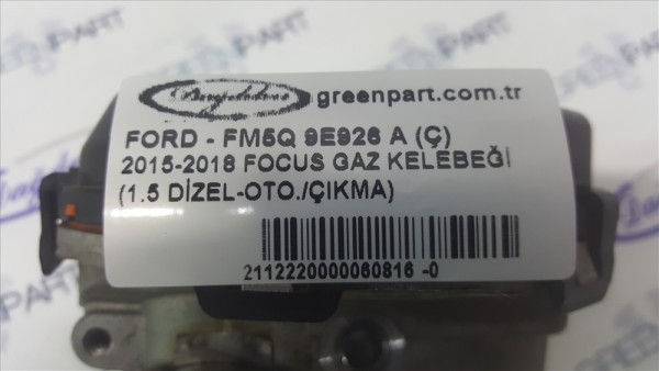 2015-2018 FOCUS GAZ KELEBEĞİ (1.5 DİZEL-OTO./ÇIKMA)