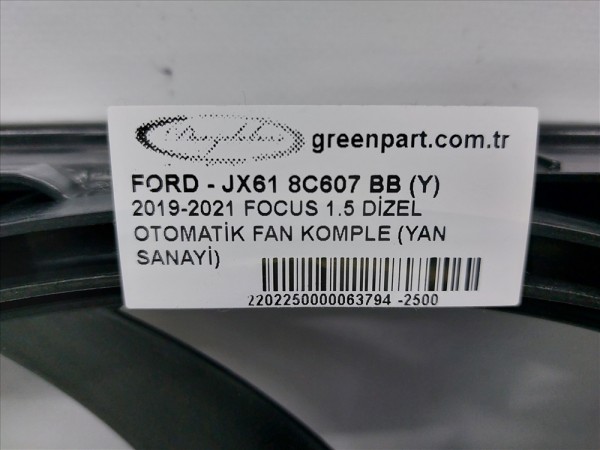 2019-2021 FOCUS 1.5 DİZEL OTOMATİK FAN KOMPLE (YAN SANAYİ)
