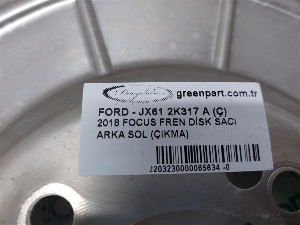 2018 FOCUS/2020 KUGA FREN DİSK SACI ARKA SOL (ÇIKMA)