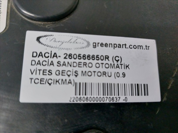 DACİA SANDERO OTOMATİK VİTES GEÇİŞ MOTORU (0.9 TCE/ÇIKMA)