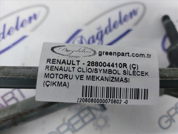 RENAULT CLİO/SYMBOL SİLECEK MOTORU VE MEKANİZMASI (ÇIKMA)