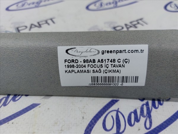 1998-2004 FOCUS İÇ TAVAN KAPLAMASI SAĞ (ÇIKMA)