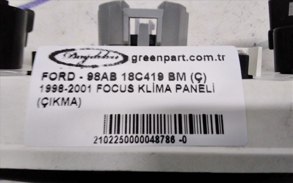 1998-2005 FOCUS KLİMA PANELİ (ÇIKMA)