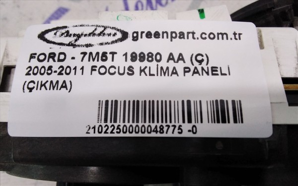 2005-2011 FOCUS KLİMA PANELİ (ÇIKMA)