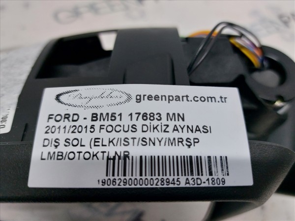 2011/2015 FOCUS DİKİZ AYNASI DIŞ SOL (ELK/IST/SNY/MRŞP LMB/OTOKTLNR