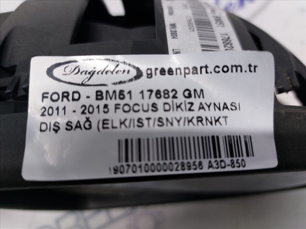 2011/2015 FOCUS DİKİZ AYNASI DIŞ SAĞ (ELK/IST/SNY/KRNKT