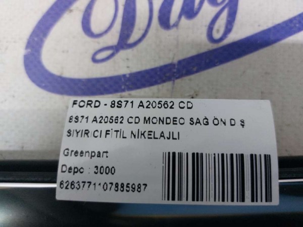 8S71 A20562 CD MONDEO SAĞ ÖN DIŞ SIYIRICI FİTİL NİKELAJLI