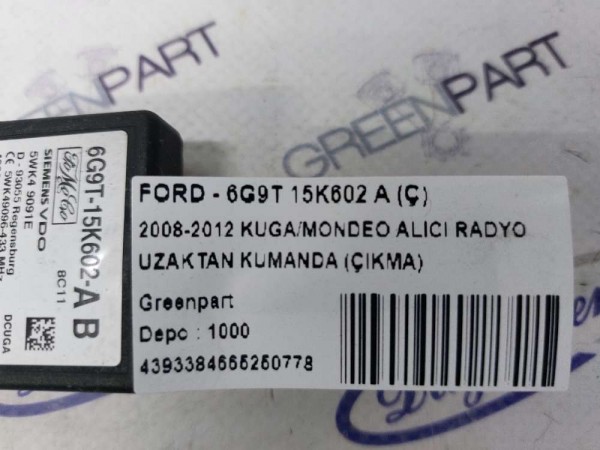 2008-2012 KUGA/MONDEO ALICI RADYO UZAKTAN KUMANDA (ÇIKMA)