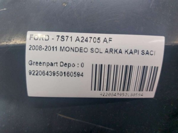 2008-2011 MONDEO SOL ARKA KAPI SACI